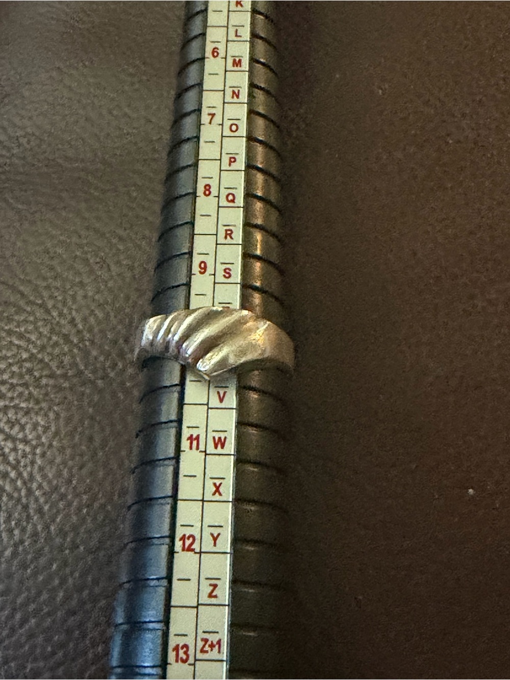 Textured Sterling Silver Metal Ring - Sculpted Wave Design